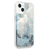 Guess Peony Liquid Glitter - Etui iPhone 13 (niebieski)