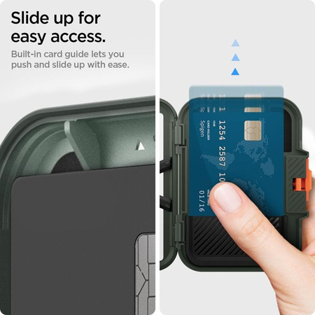 Spigen Lock Fit MagSafe - Portfel magnetyczny (Military Green)