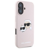 Karl Lagerfeld Silicone Double Heads Print MagSafe - Etui iPhone 16 (różowy)