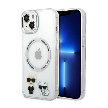 Karl Lagerfeld Karl & Choupette Aluminium MagSafe - Etui iPhone 14 (przezroczysty)