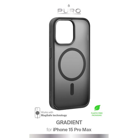 PURO GRADIENT MAG - Etui iPhone 15 Pro MagSafe (Black)