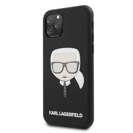 Karl Lagerfeld Iconic Embossed Glitter Case - Etui iPhone 11 Pro Max (Black)