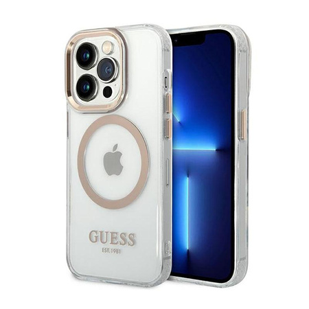 Guess Metal Outline Magsafe - Etui iPhone 14 Pro (przezroczysty)