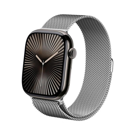 Crong Milano Steel - Pasek ze stali nierdzewnej do Apple Watch 38/40/41/42 mm (srebrny)