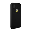 Ferrari Silicone Hard Case - Etui iPhone Xs / X (czarny)