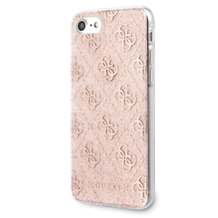 Guess 4G Glitter - Etui iPhone SE 2020 / 8 / 7 (Pink)