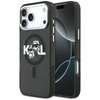 Karl Lagerfeld IML Glitter Karl & Choupette Sketch Logo MagSafe - Etui iPhone 17 Pro Max (czarny)