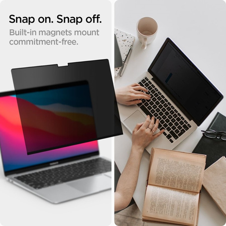 Spigen SafeView Privacy - Folia prywatyzująca do MacBook Air 13.6" M4 (2025) / M3 (2024) / M2 (2022)