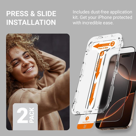 Crong EasyShield 2-Pack - Szkło hartowane iPhone 16 Pro Max (2 sztuki)