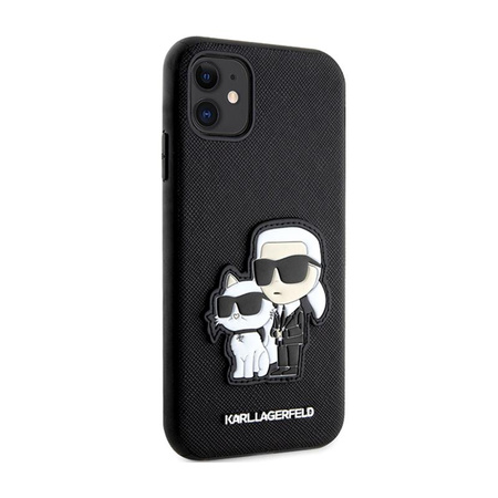 Karl Lagerfeld NFT Saffiano Karl & Choupette - Etui iPhone 11 (Czarny)