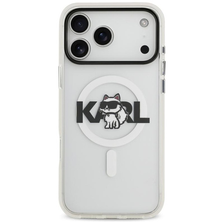 Karl Lagerfeld IML Choupette Sketch Logo MagSafe - Etui iPhone 17 Pro (przezroczysty)