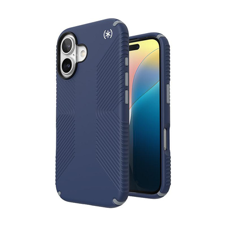 Speck Presidio2 Grip - Etui iPhone 16 (Coastal Blue / Dust Grey / White)