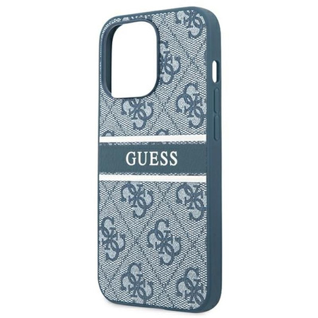 Guess 4G Printed Stripe - Etui iPhone 13 Pro (niebieski)