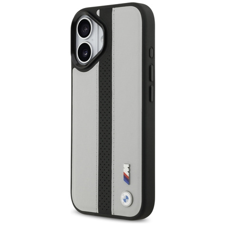 BMW M Perforated Stripe Logo MagSafe - Etui iPhone 17 (szary)