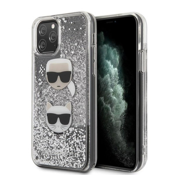 Karl Lagerfeld Liquid Glitter Hearts - Etui iPhone 11 Pro Max