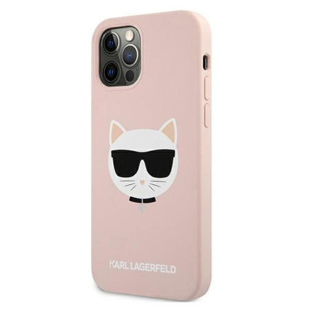 Karl Lagerfeld Choupette Head Silicone - Etui iPhone 12 / iPhone 12 Pro (różowy)
