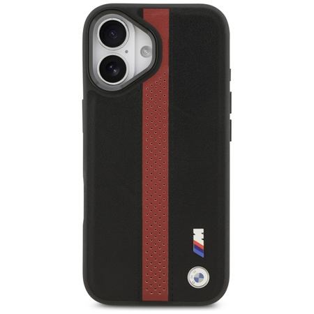 BMW M Perforated Stripe Logo MagSafe - Etui iPhone 17 (czerwony)