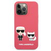 Karl Lagerfeld Silicone Karl & Choupette - Etui iPhone 13 Pro (fuksja)