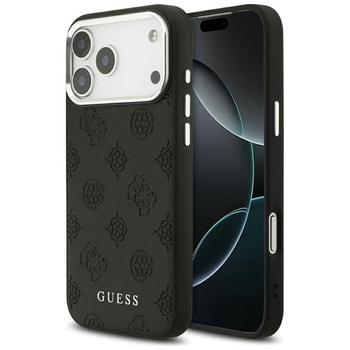 Guess Peony Hot Stamp Script MagSafe - Etui iPhone 17 Pro Max (czarny)