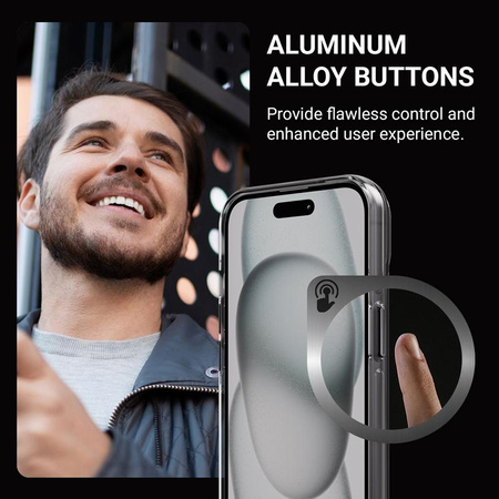 Crong Clear MAG Pro - Etui iPhone 15 MagSafe (czarny)