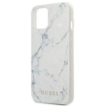 Guess Marble - Etui iPhone 13 (biały)