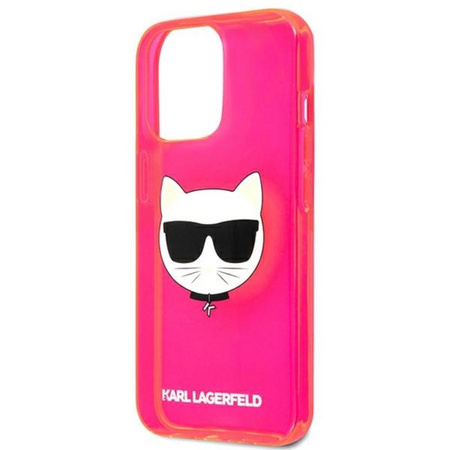 Karl Lagerfeld Choupette Head - Etui iPhone 13 Pro Max (fluo różowy)