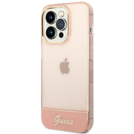 Guess Translucent - Etui iPhone 14 Pro Max (różowy)