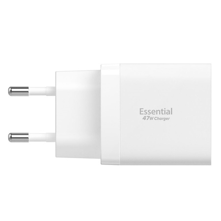 Spigen Essential EE472EU GaN Pro - Ładowarka sieciowa 2x USB-C 47W (White)