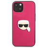 Karl Lagerfeld PU Leather Karl's Head Metal - Etui iPhone 13 (różowy)