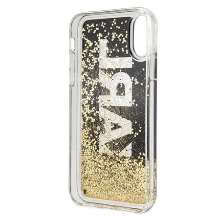 Karl Lagerfeld Logo Karl - Etui iPhone Xs / X (Gold Glitter)
