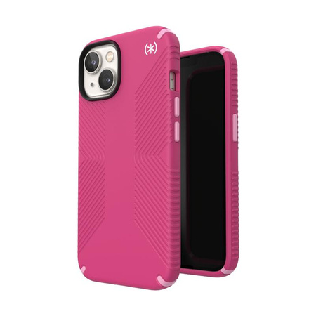 Speck Presidio2 Grip MagSafe - Antypoślizgowe etui iPhone 14 / iPhone 13 (Digitalpink / Blossompink / White)