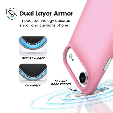 Speck Presidio Lux MagSafe - Etui iPhone Air (Ibis Pink / Dark Ibis / Kanon Green)