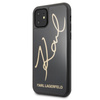 Karl Lagerfeld Double Layers Glitter Signature Case - Etui iPhone 11 (Black)