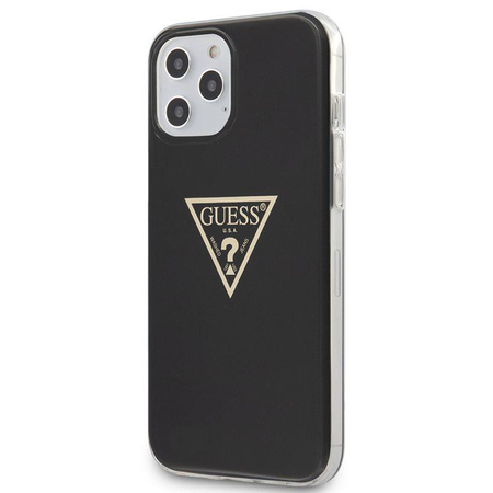 Guess Metallic Triange - Etui iPhone 12 Pro Max (czarny)