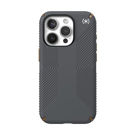 Speck Presidio2 Grip - Etui iPhone 15 Pro (Charcoal Grey / Cool Bronze / White)
