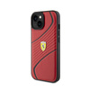 Ferrari Twist Metal Logo - Etui iPhone 15 (czerwony)