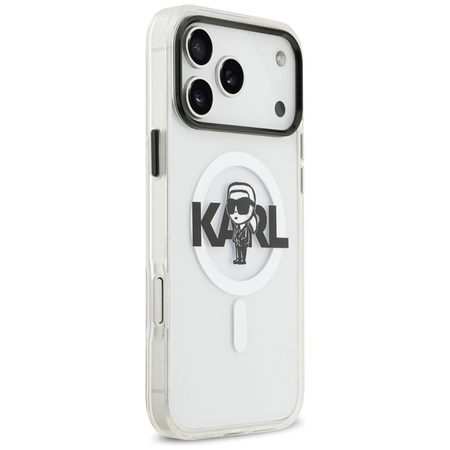Karl Lagerfeld IML Karl Sketch Logo MagSafe - Etui iPhone 17 Pro Max (przezroczysty)