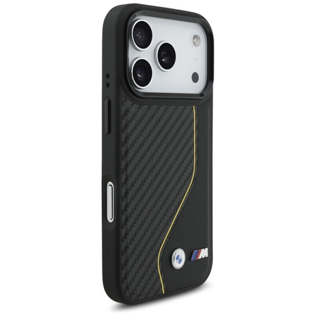 BMW M Carbon Line & Logo MagSafe - Etui iPhone 17 Pro (żółty)