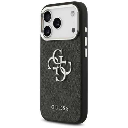 Guess 4G Big 4G Classic Logo - Etui iPhone 17 Pro Max (czarny / srebrny)