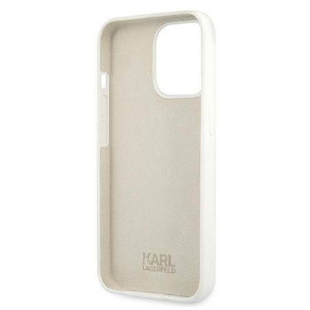 Karl Lagerfeld Silicone Stack Logo - Etui iPhone 13 Pro Max (biały)