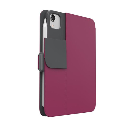 Speck Balance Folio - Etui iPad mini 6 (2021) z powłoką MICROBAN (Very Berry Red Slate Grey)