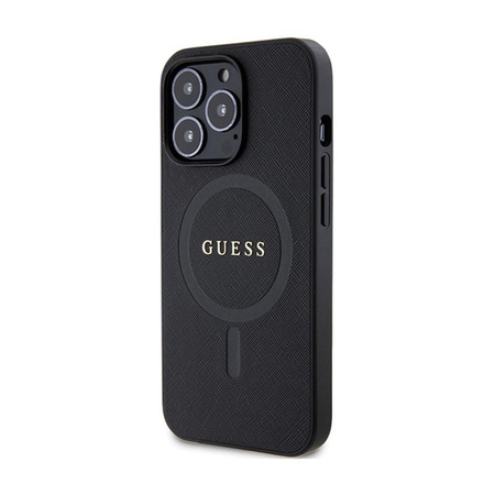Guess Saffiano MagSafe - Etui iPhone 13 Pro Max (czarny)