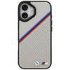BMW M Tricolor Metal Logo MagSafe - Etui iPhone 17 (szary)