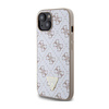 Guess 4G Triangle Metal Logo - Etui iPhone 15 (biały)