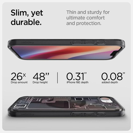 Spigen Ultra Hybrid Mag MagSafe - Etui do iPhone 16e (Zero One Black)