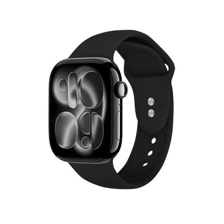 Crong Liquid - Pasek do Apple Watch 38/40/41/42 mm (czarny)