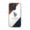 US Polo Assn Tricolor Embossed - Etui iPhone 14 Pro Max (biały)
