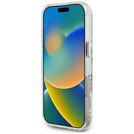 Guess IML Metal Colored Circle Classic Logo MagSafe - Etui do iPhone 16 Pro Max (szary)