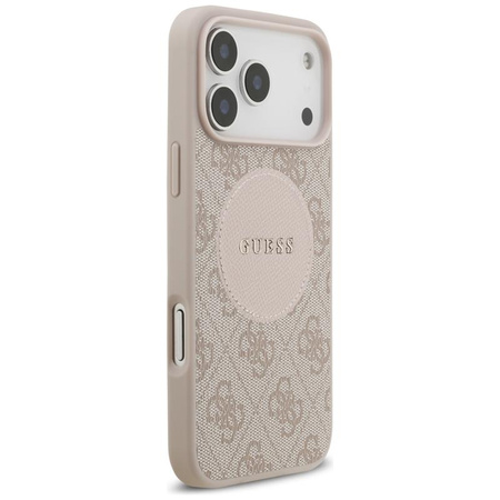 Guess 4G Circle Classic Logo MagSafe - Etui iPhone 17 Pro Max (różowy)
