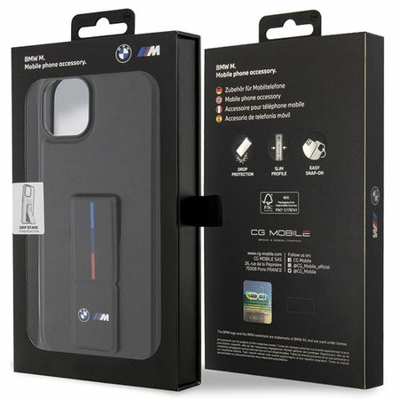 BMW Grip Stand Hot Stamp - Etui iPhone 14 Plus (czarny)